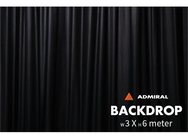 Backdrop 320 g/m² 3m width x 6m height black 