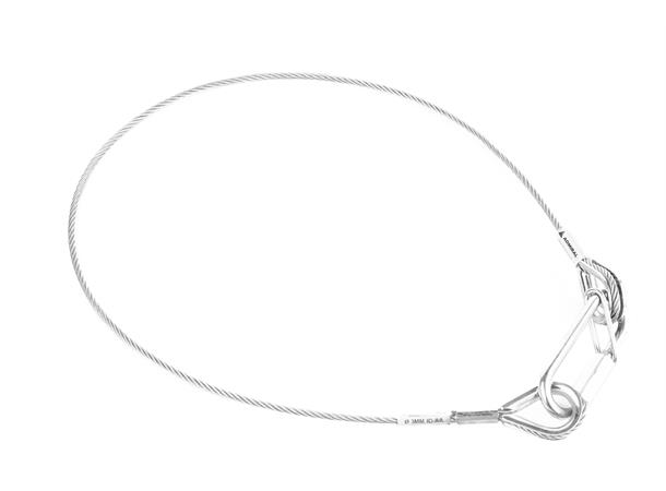 Safety cable certified, 60 cm 3 mm 