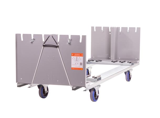 Stage deck dolly basic 2 meter Assembled with 4x castor with brake 