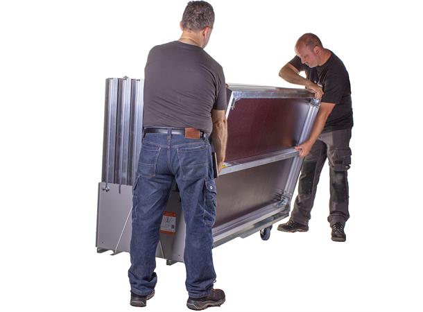 Stage deck dolly basic 2 meter Assembled with 4x castor with brake 