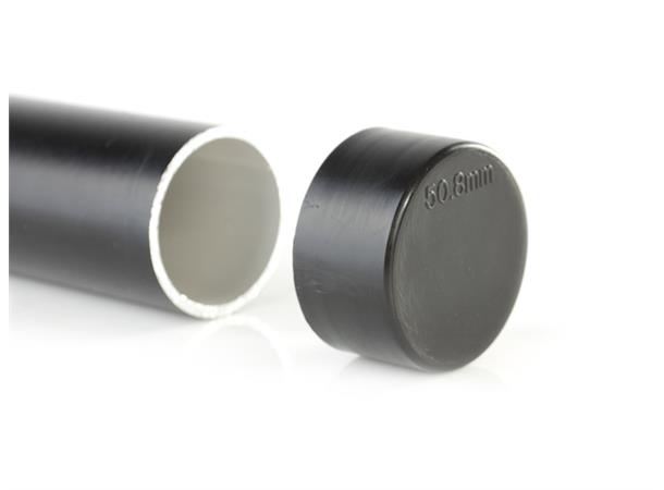 Cover for grid tube round 50mm black 