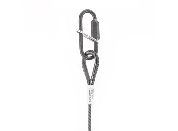 Safety cable certified, black, 60 cm 3 mm