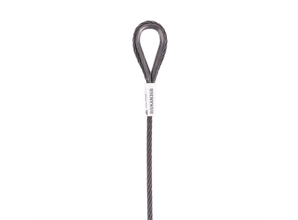 Safety cable certified, black, 60 cm 3 mm
