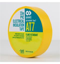 Advanced PVC Tape, Gul, 19mm x 33m Elektrisk isolerende tape.