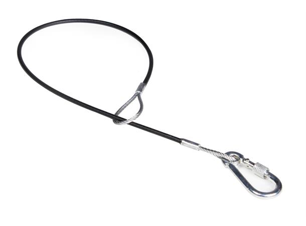 Light-duty cable 60 cm with locked carabiner, uncertified 