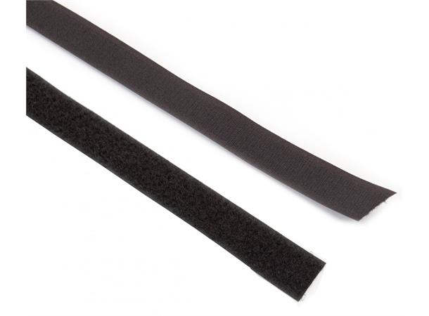Velcro non-adhesive loop fastener 25 m x 20 mm black