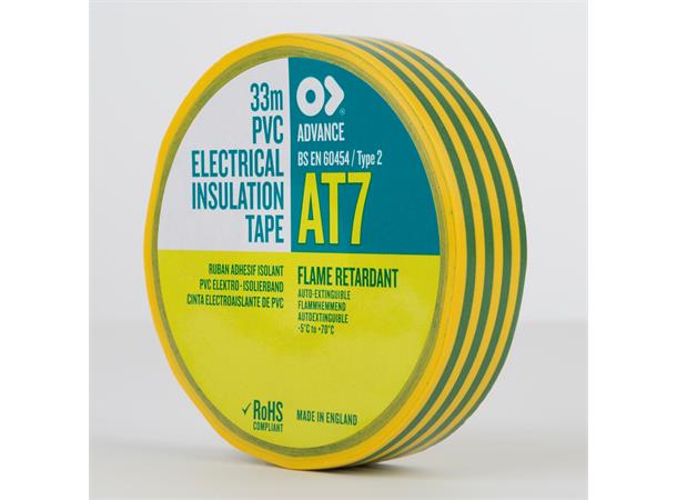Advanced PVC Tape, Jord, 19mm x 33m Elektrisk isolerende tape.