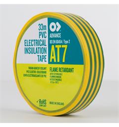 Advanced PVC Tape, Jord, 19mm x 33m Elektrisk isolerende tape.