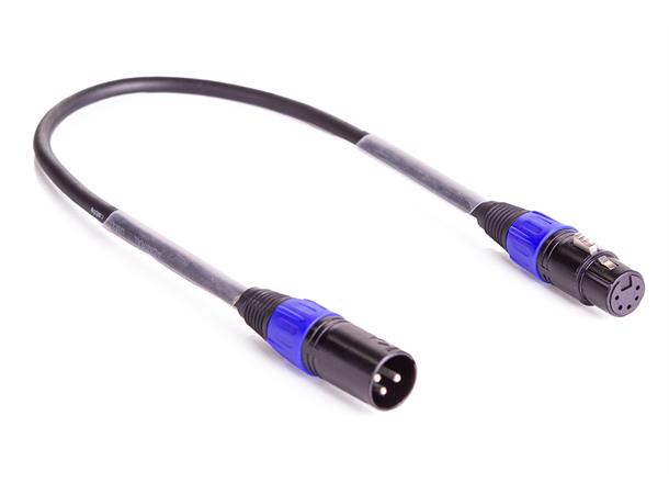 DMX cable 3M-5F XLR 50cm black DMX adapter cable 3M-5F XLR 50cm black