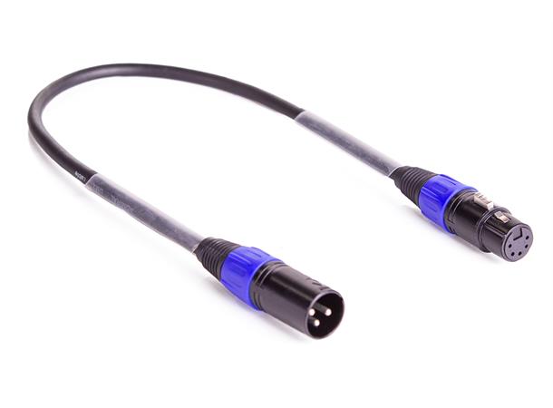 DMX cable 3M-5F XLR 50cm black DMX adapter cable 3M-5F XLR 50cm black 