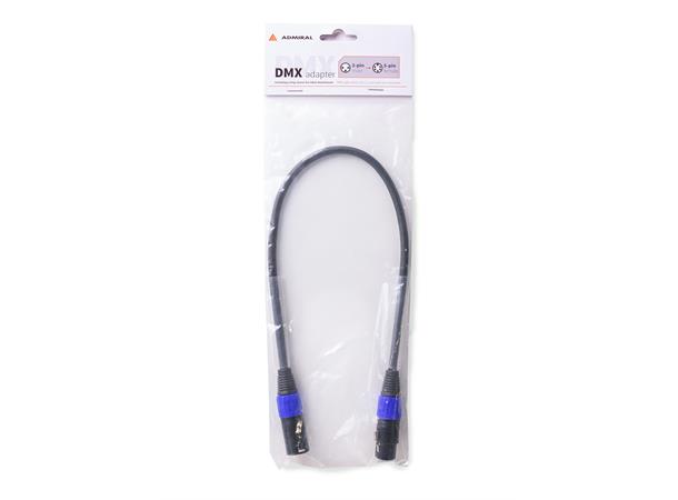 DMX cable 3M-5F XLR 50cm black DMX adapter cable 3M-5F XLR 50cm black