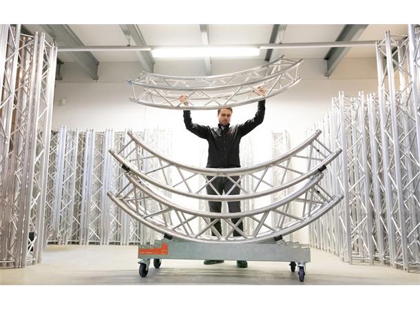 Strong Girl truss 30 with 4x 125mm castor with brake