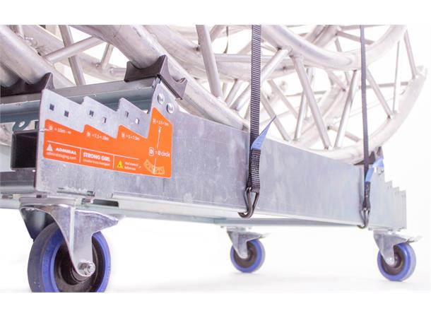 Strong Girl truss 30 with 4x 125mm castor with brake