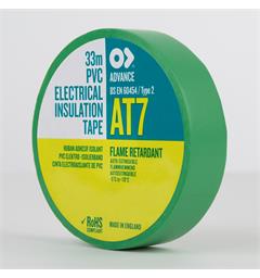 Advanced PVC Tape, Grønn, 19mm x 33m Elektrisk isolerende tape.
