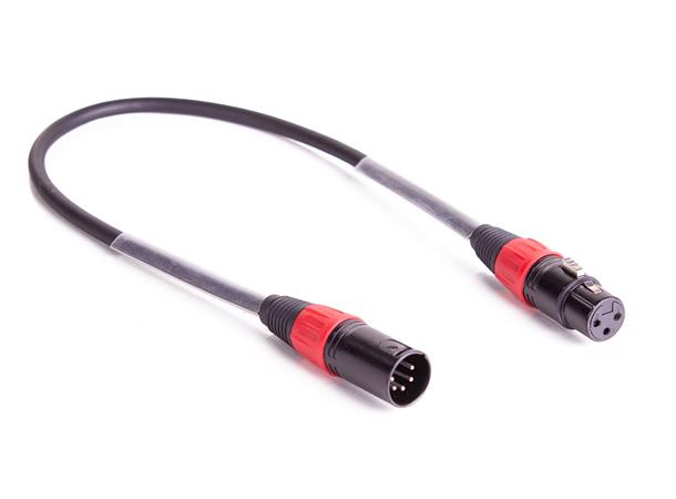 DMX cable 5M-3F XLR 50cm black DMX adapter cable 5M-3F XLR 50cm black