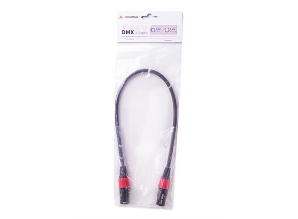 DMX cable 5M-3F XLR 50cm black DMX adapter cable 5M-3F XLR 50cm black