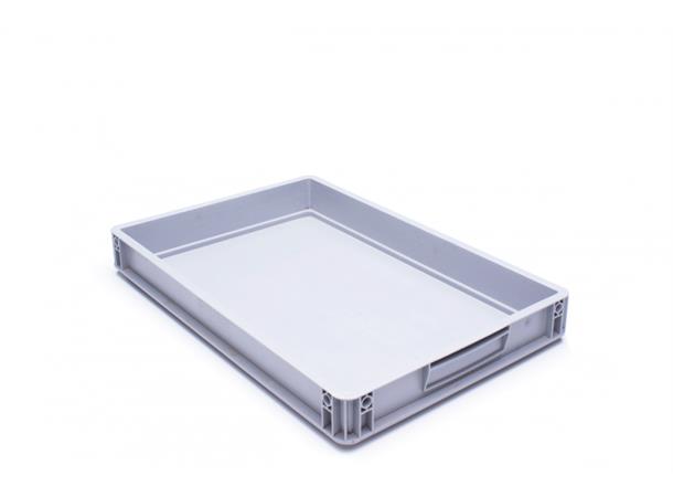 Plastic crate 60x 40x 7.5cm grey 