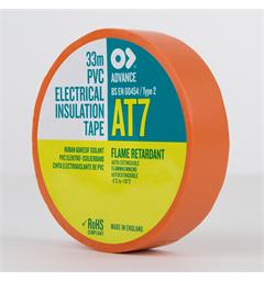 Advanced PVC Tape, Oransje, 19mm x 33m Elektrisk isolerende tape.