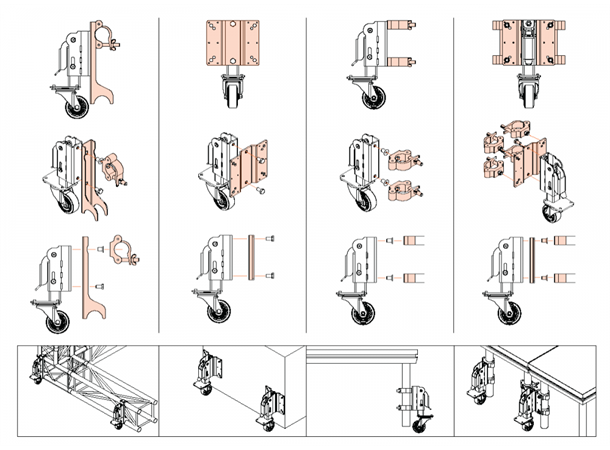 Mounting plate attachment for lifting wheel