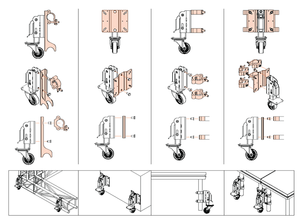 Mounting plate attachment for lifting wheel