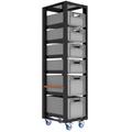 Storage cart height 203 with set C and top lid