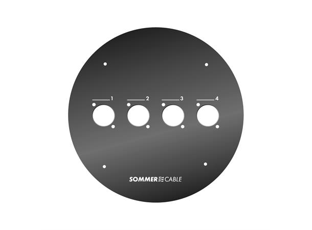 Front panel with4 XLR Holes, 4 D-holes (XLR, etc.) for GT310/HT