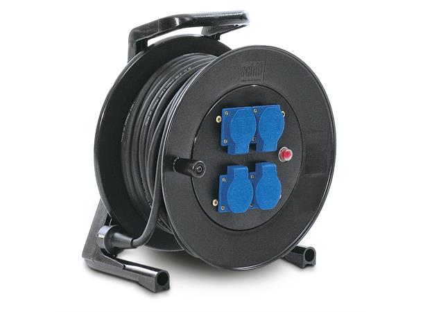 SCHILL Kabeltrommel, GT310.MD4, strøm Special rubber-Kabeltrommel 