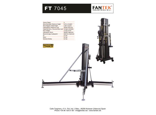 Fantek 6,7m, 450kg, Black FRONTAL LOAD LIFTING TOWERS 