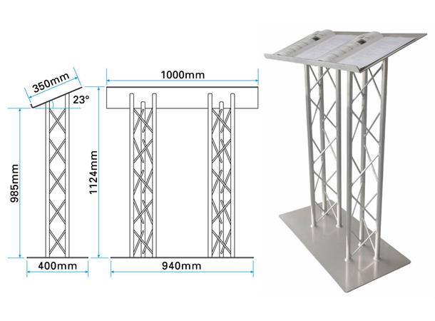 OPTI Trilite 200 Series TR DLCT Double Truss Lectern 