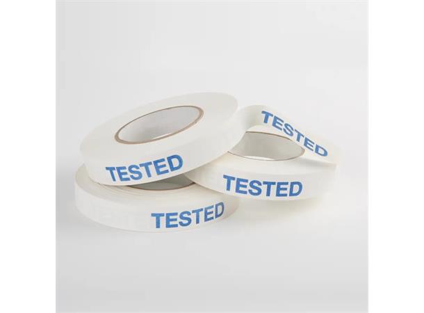 Warning Tape Warning Tape TESTED BLUE ON WHITE
