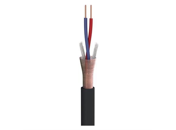 SC-STAGE Microphoncabel, 2x0,22mm², sort Høy kvalitet, oxygenfri kobber.