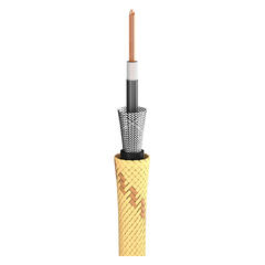 CLASSIQUE Instrumentenc. tweed gulbrun Vintage instrumentkabel.