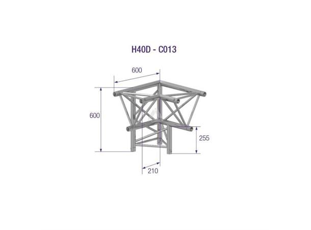 TRIANGLE 40 3-WAY CORNER L  AD HC - Corners maintube 48x3