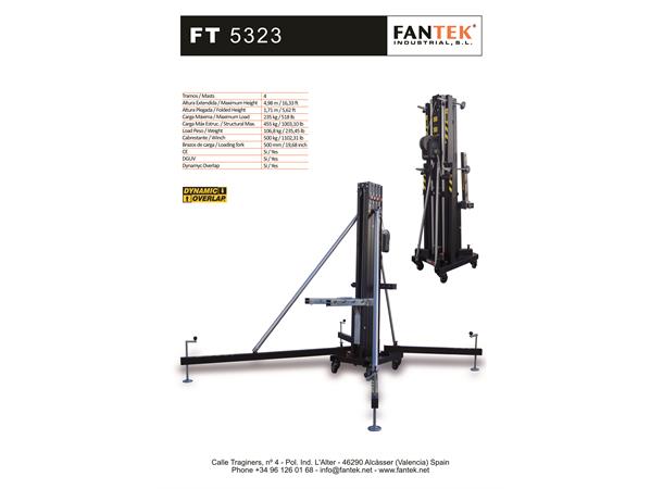 Fantek 5,3m, 230k,g Black FRONTAL LOAD LIFTING TOWERS