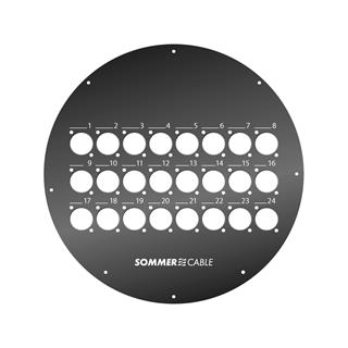 Front panel 24 Holes f. Kabeltrommel Front panel with 24 D-holes for GT450