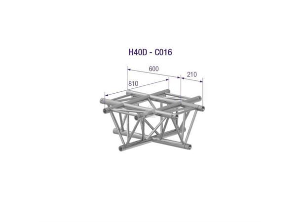 TRIANGLE 40 4-WAY CORNER CROSS HC - Corners maintube 48x3