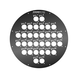 Front panel 32 Holes f. Kabeltrommel Front panel with 32 D-holes for GT450