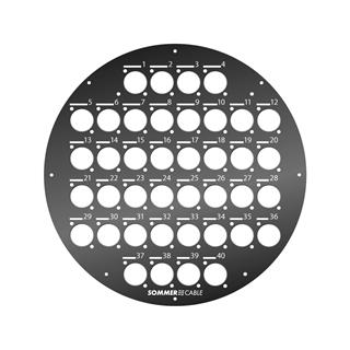 Front panel 40 Holes f. Kabeltrommel Front panel with 40 D-holes for GT450