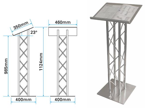 OPTI Trilite 100 Series QD LCT Quad Truss Lectern 