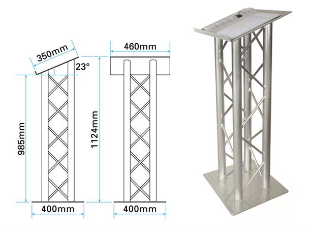 OPTI Trilite 200 Series QD LCT Quad Truss Lectern 