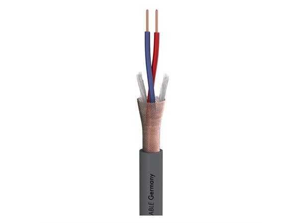 SC-STAGE Microphoncabel, 2x0,22mm², grå Høy kvalitet, oxygenfri kobber.