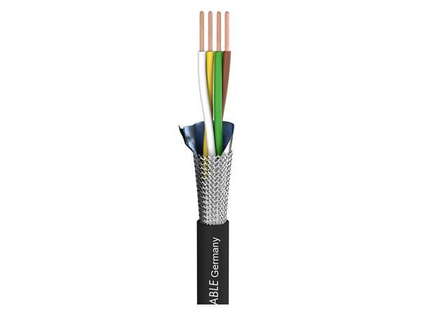 BINARY 434 DMX-Kabel 4-adrig/ sort, FRNC Fleksibel DMX kabel.