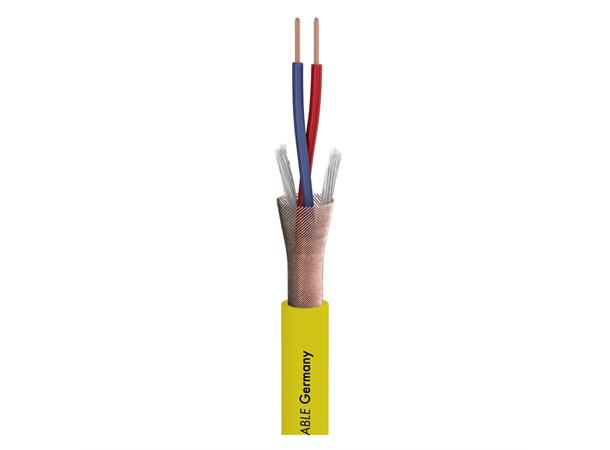 SC-STAGE Microphoncabel, 2x0,22mm², gul Høy kvalitet, oxygenfri kobber.
