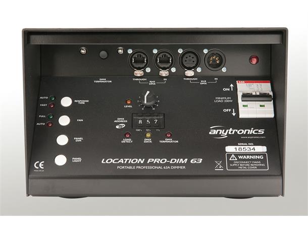 15kW Location Pro-Dim 63 DMX Portable dimming pack for use in studios 