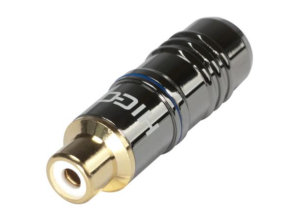 Cable socket - bl HICON RCA, 2-pole , metal 