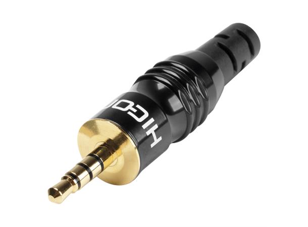 HICON HI-J35T02 3.5mm MiniJack han 4-pol. Maks kabel Ø 8.4mm 