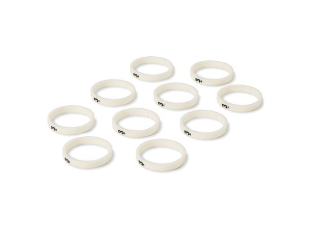 HICON HI-XC-30-WS Nr.ring for XLR 10 stk, merket "3". For HICON XLR