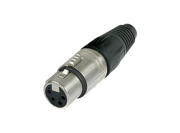 Neutrik NC4FX XLR plugg 4P Hun Nikkel