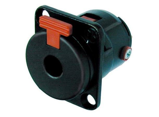 Neutrik NJ3FP6C-BAG Jack chassis 3P Sort med lås