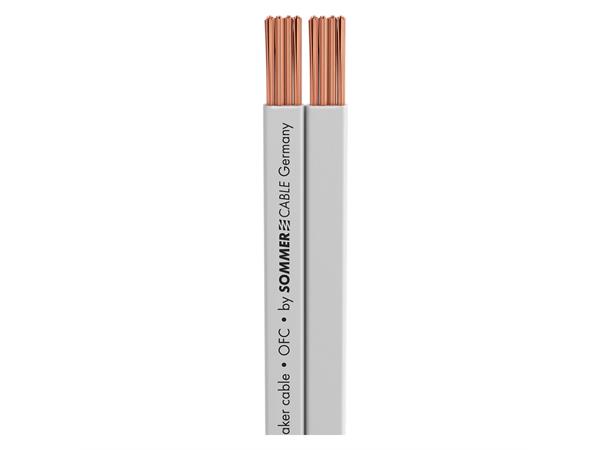 TRIBUN Speaker cable 2x2,50mm² hvit Flat og pen kabel.